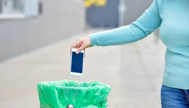 iphone in vuilbak