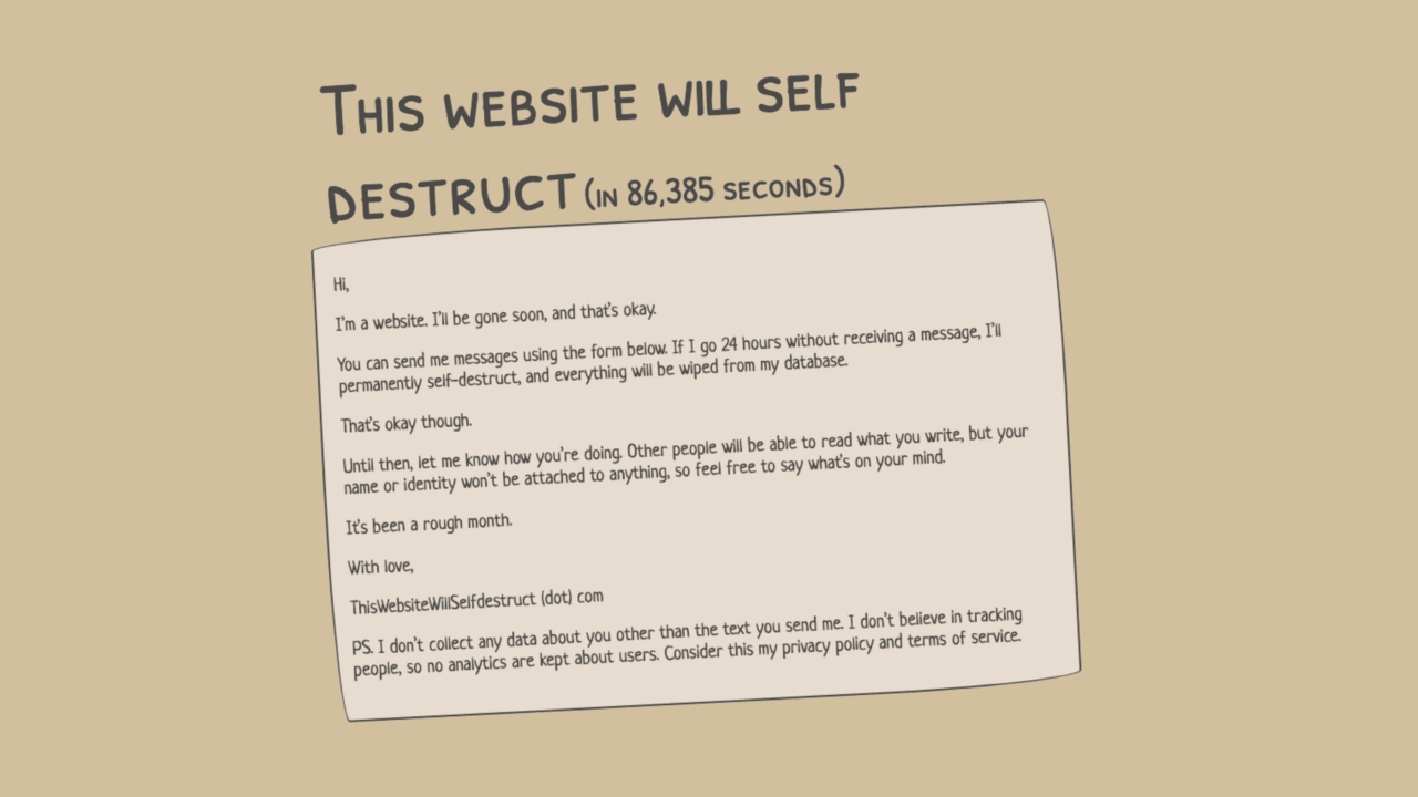 ThisWebsiteWillSelfdestruct.com