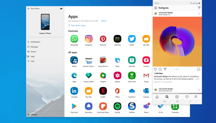 Microsoft Windows 10 Your Phone