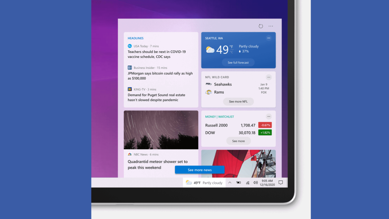 Windows 10 widget