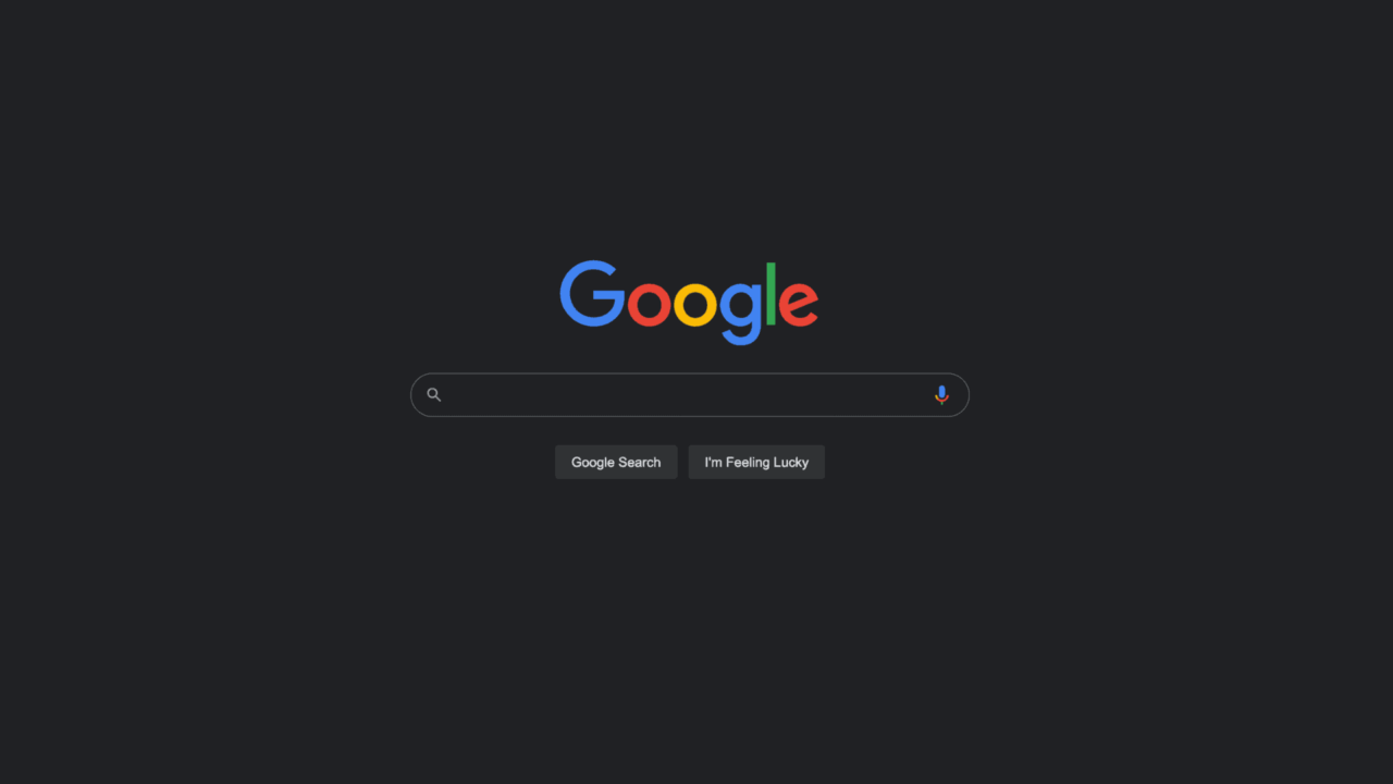Dark mode google zoeken desktop