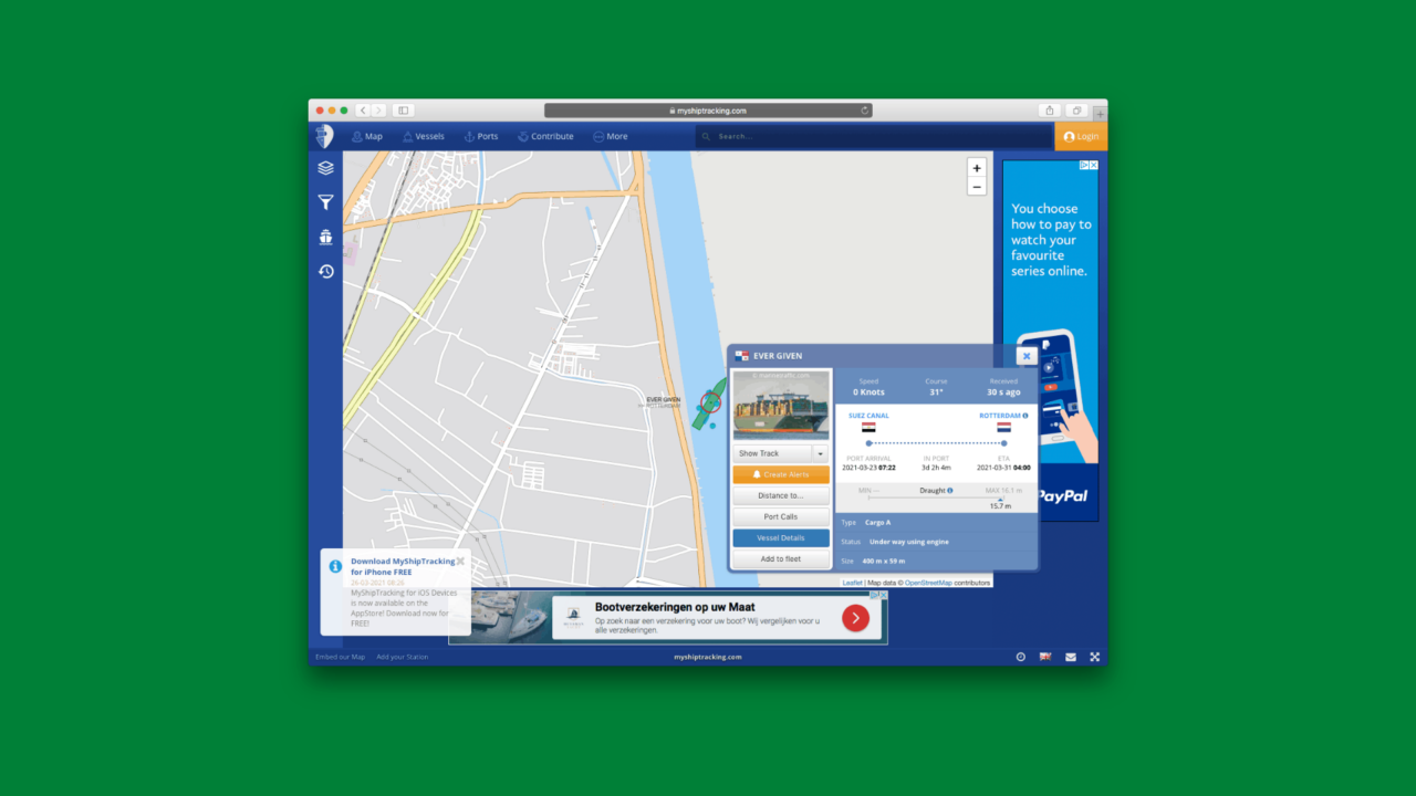 Ever Given Suez MyShipTracking