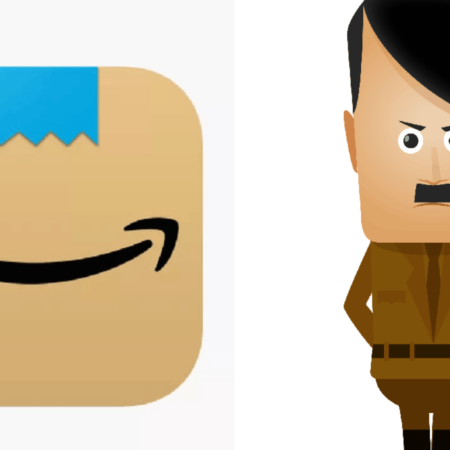 Amazon logo lijkt op Hitler