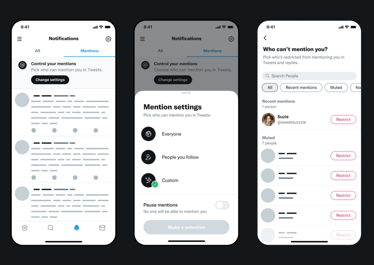 @-vermeldingen uitschakelen op Twitter