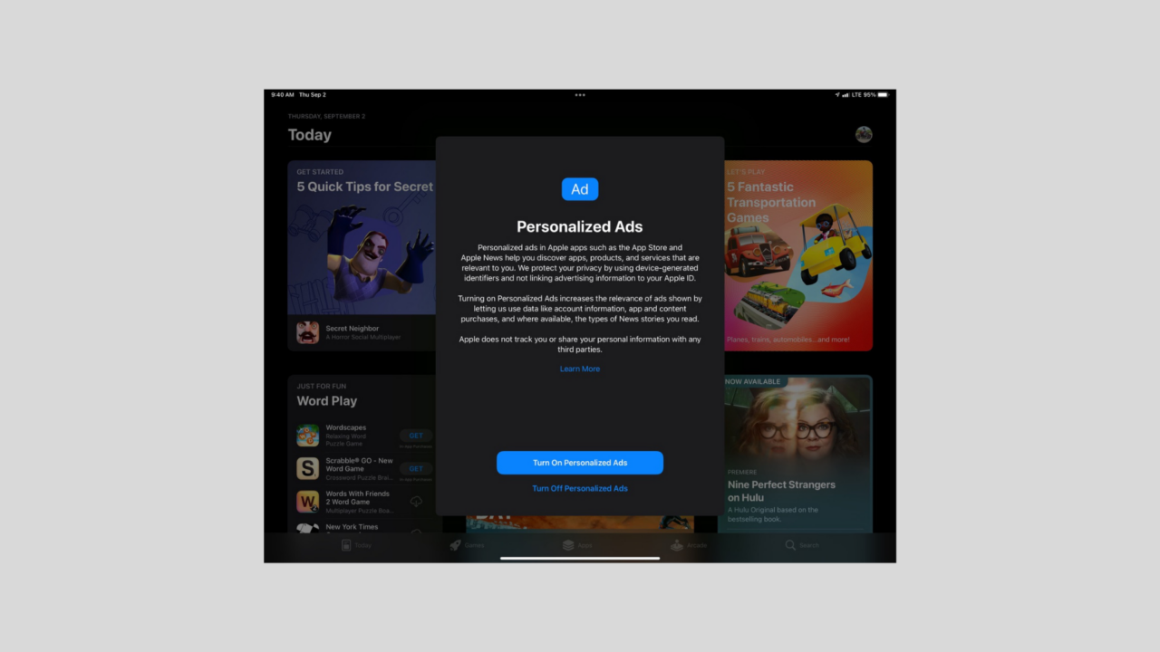 IOS 15 gepersonaliseerde advertenties