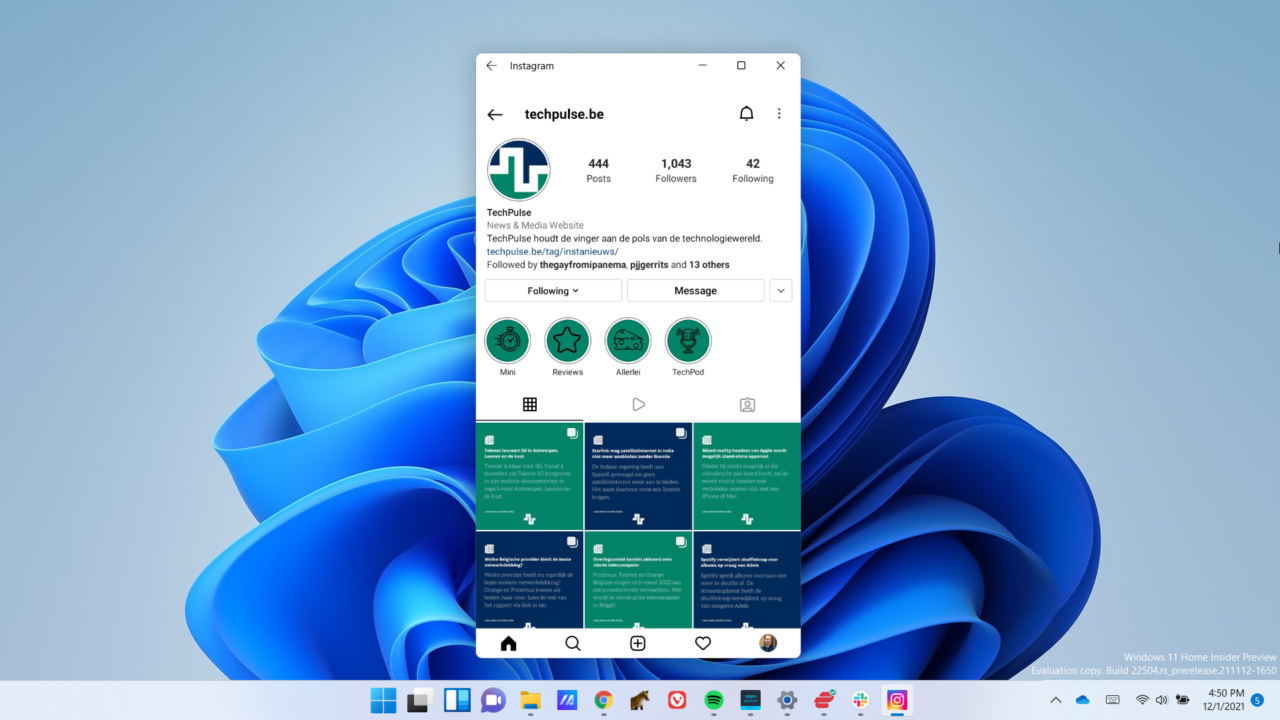 Techpulse op Windows 11