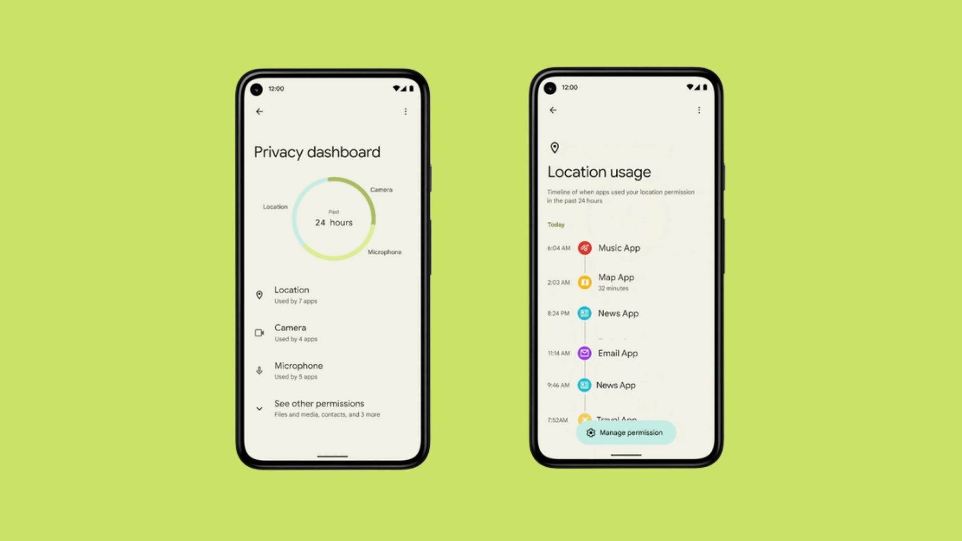 privacy dashboard instellingen