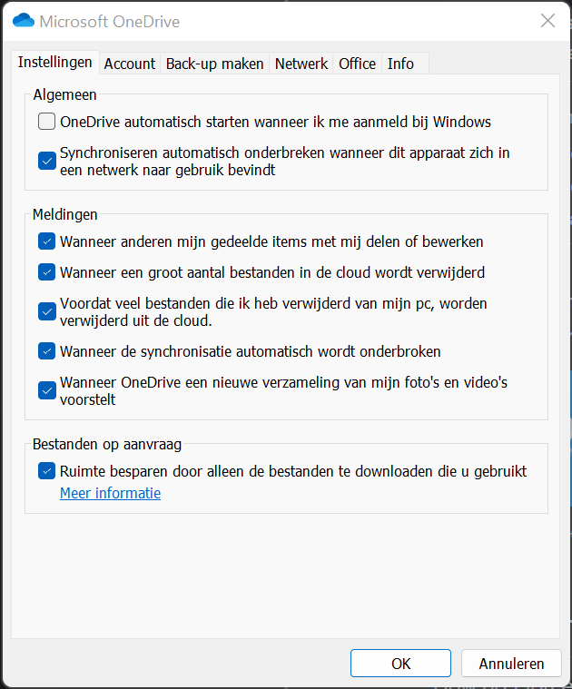 OneDrive uitschakelen op Windows