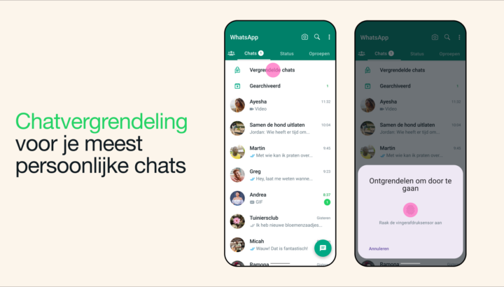 Chatvergrendeling op WhatsApp