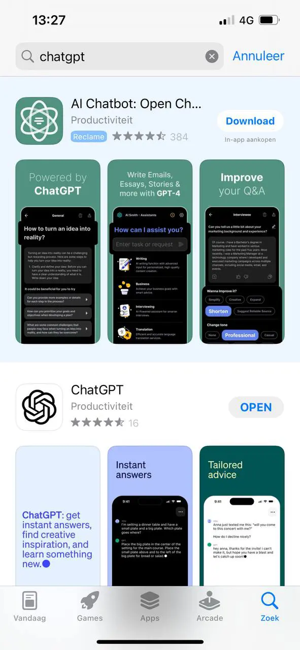 Waarom je best wegblijft van nietofficiële ChatGPTapps TechPulse