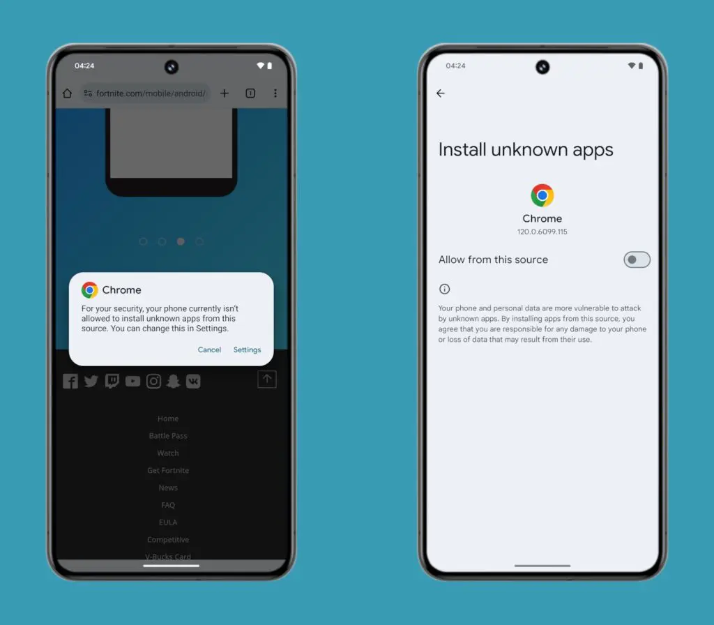 Installeren externe apps
