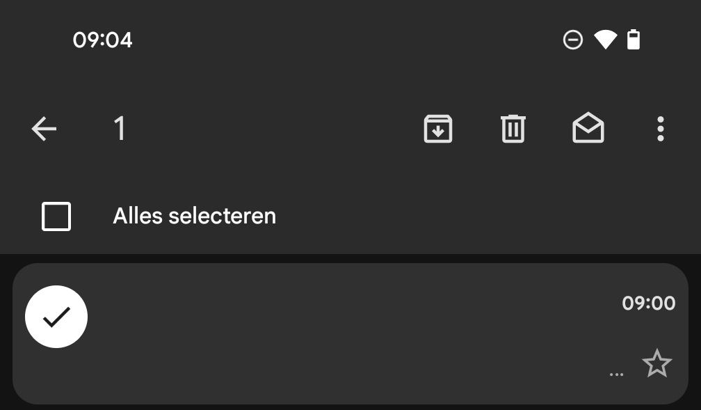Gmail alles selecteren-knop