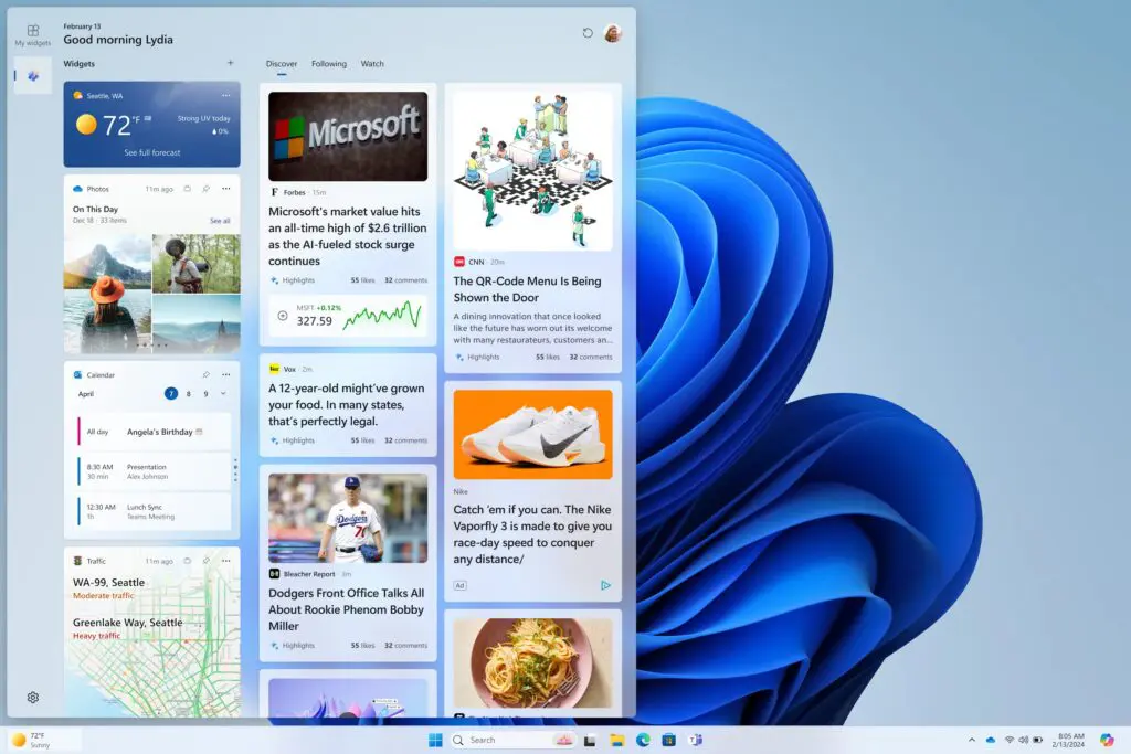 Mijn Widgets-paneel in Windows 11