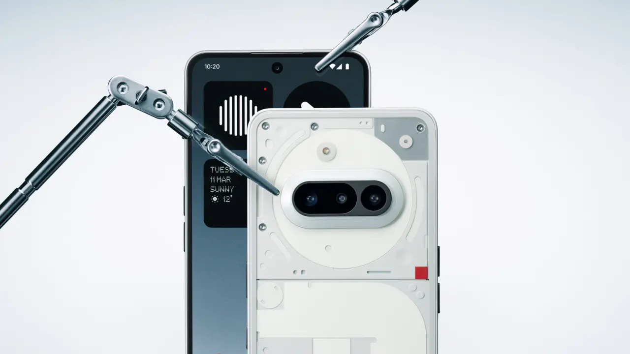Nothing Phone (3a) in het wit