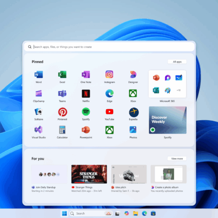 Startmenu Windows 11 widgets