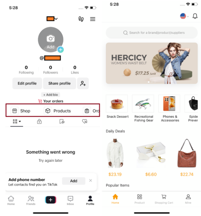 Malafide TikTok-app