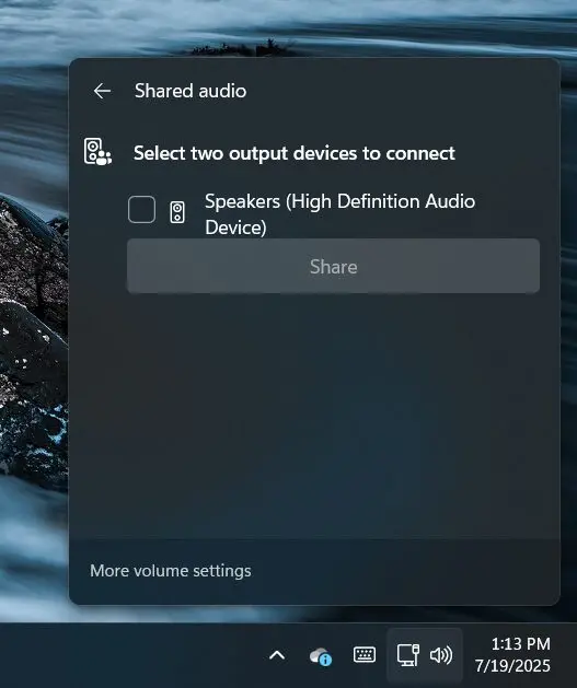 Windows 11 audio delen