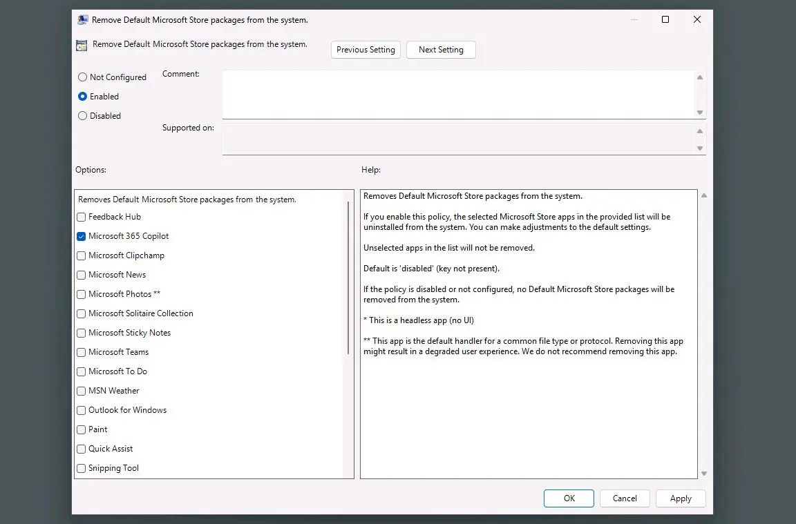 Windows apps verwijderen update