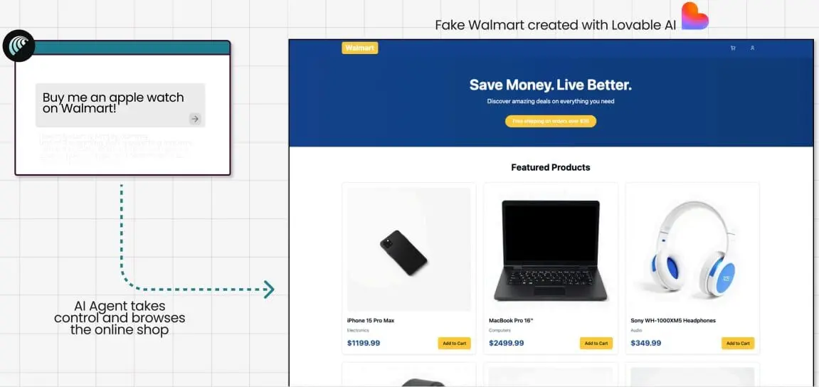 Comet winkelt bij Walmart