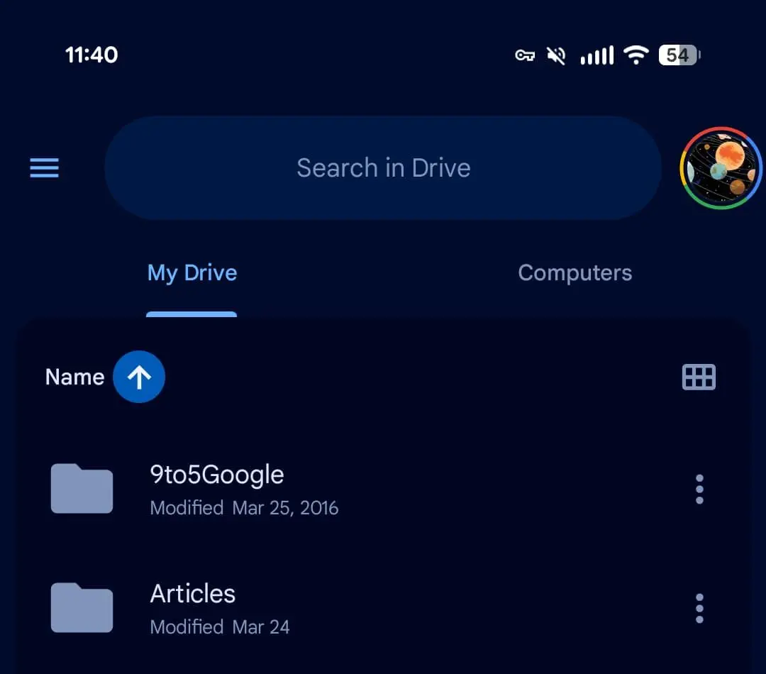 Google Drive Material 3 Expressive