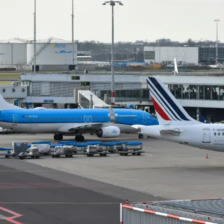 KLM vliegtuig op Schiphol