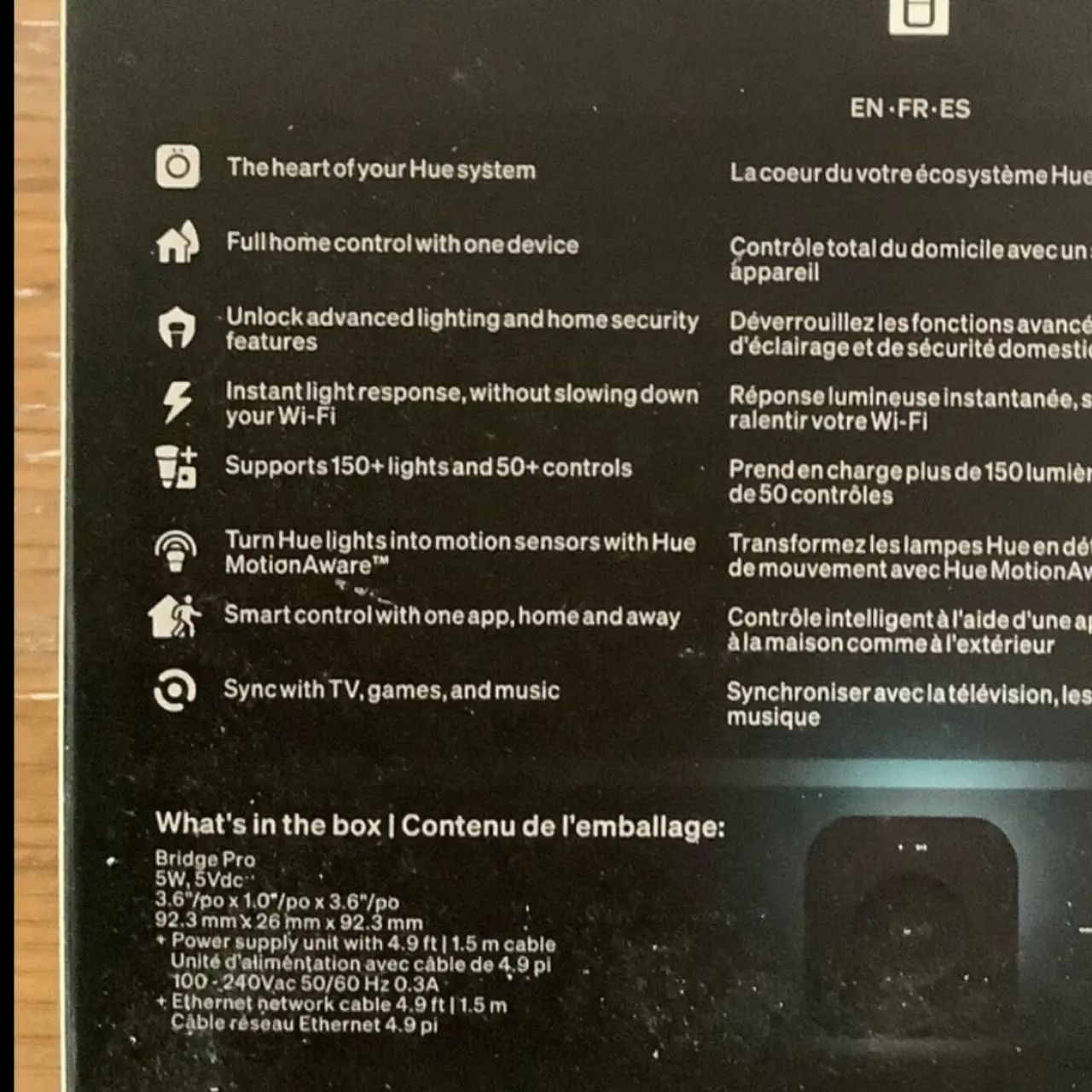 Philips Hue Bridge Pro verpakking specificaties