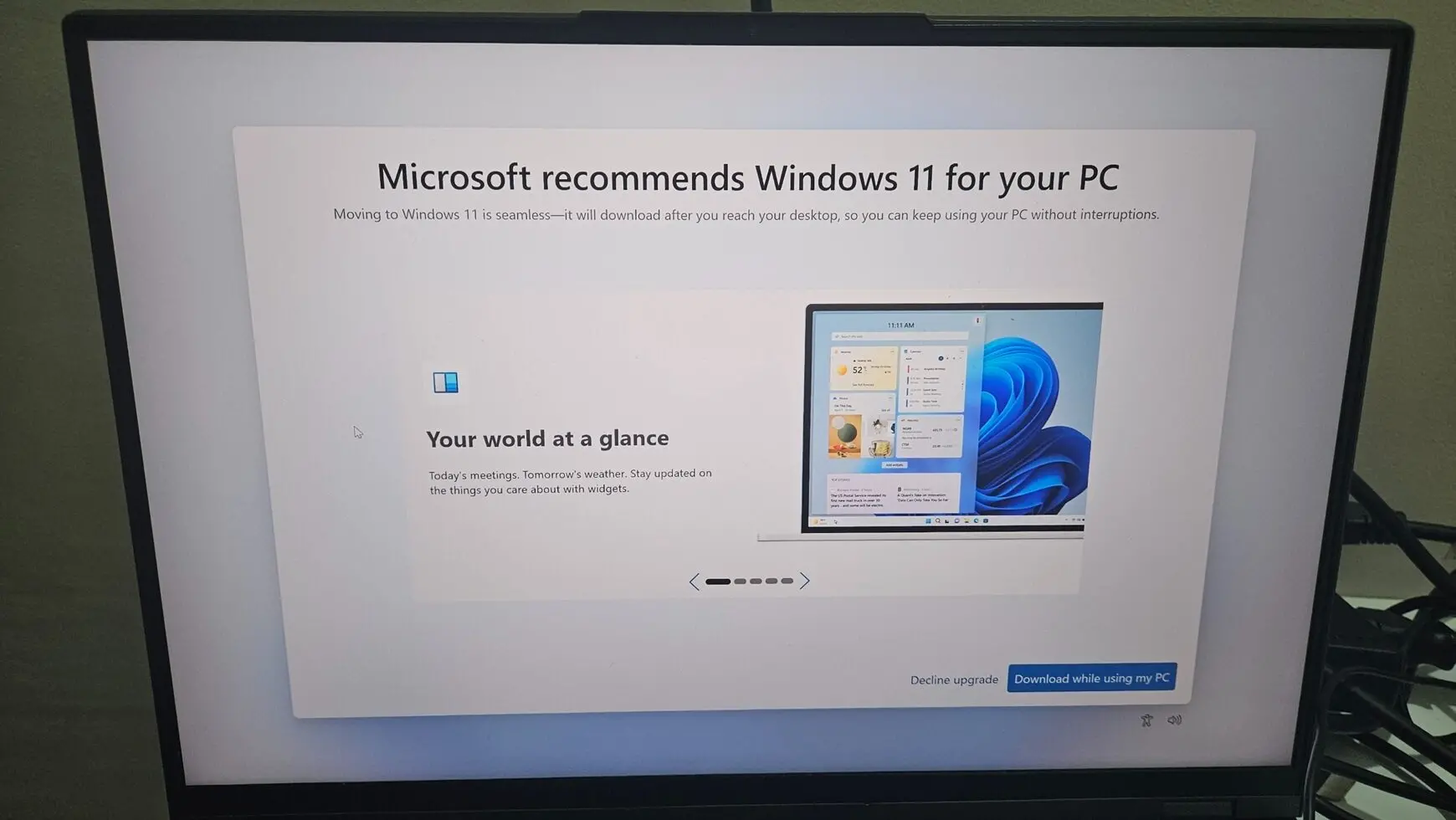 Windows 10 upgradescherm