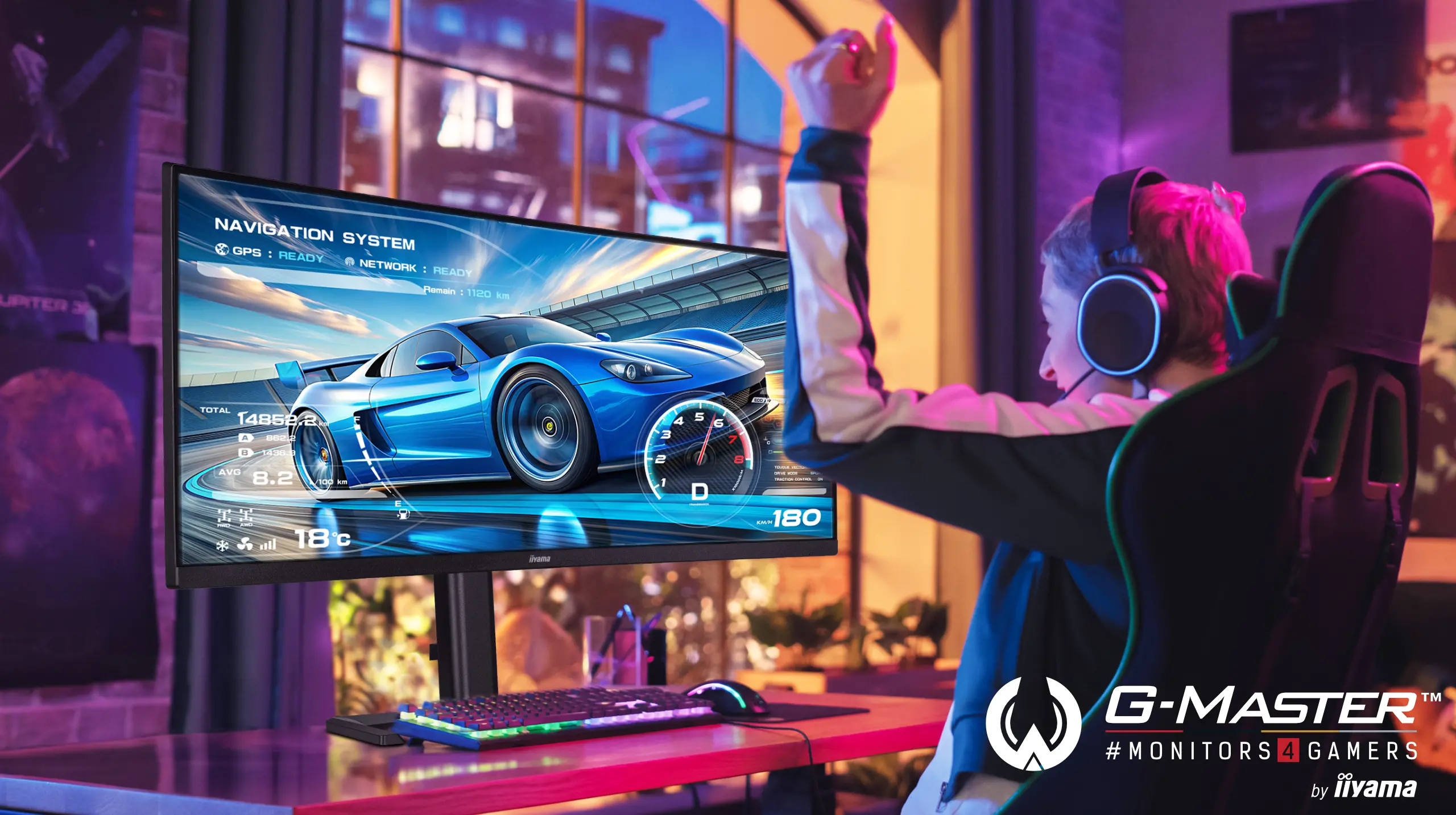 iiyama GCB3484WQSU-B1 Red Eagle gaming