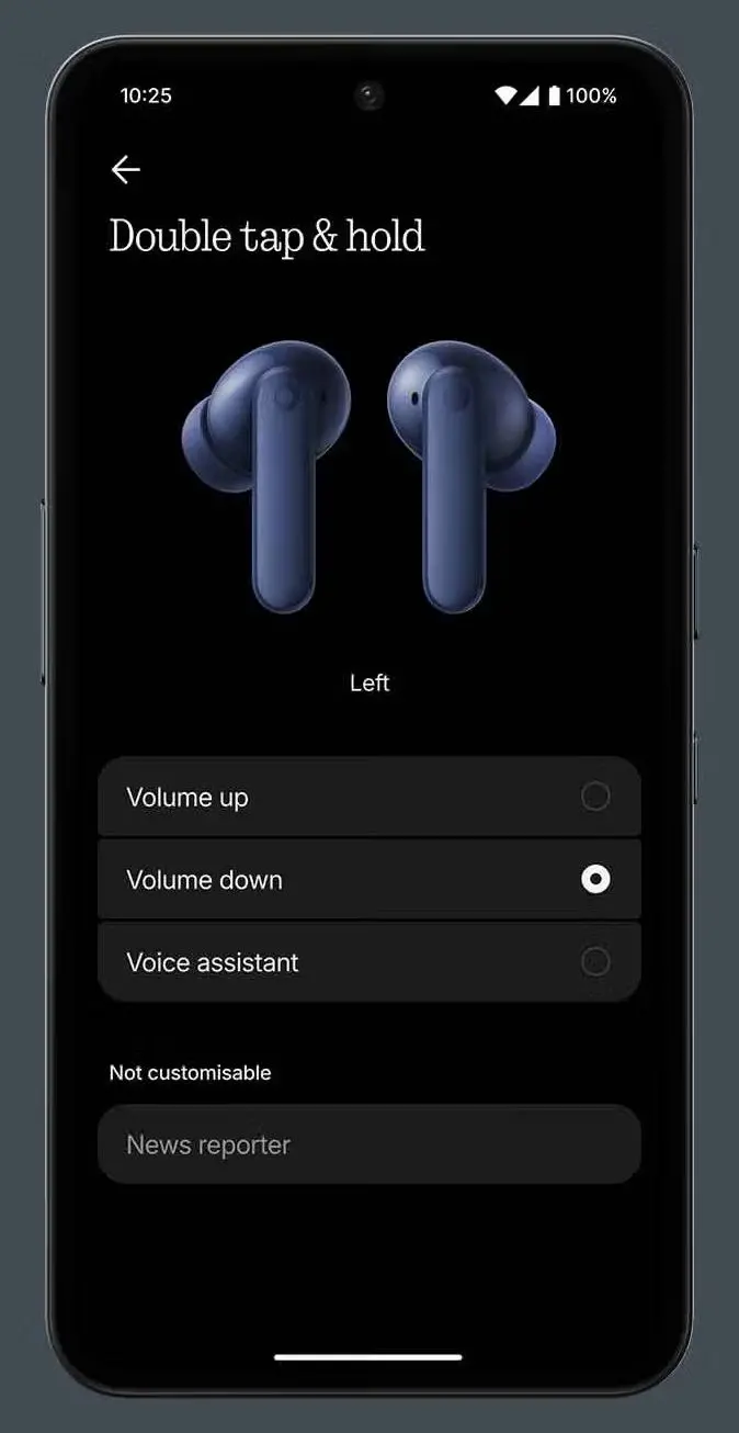 nothing x app controls