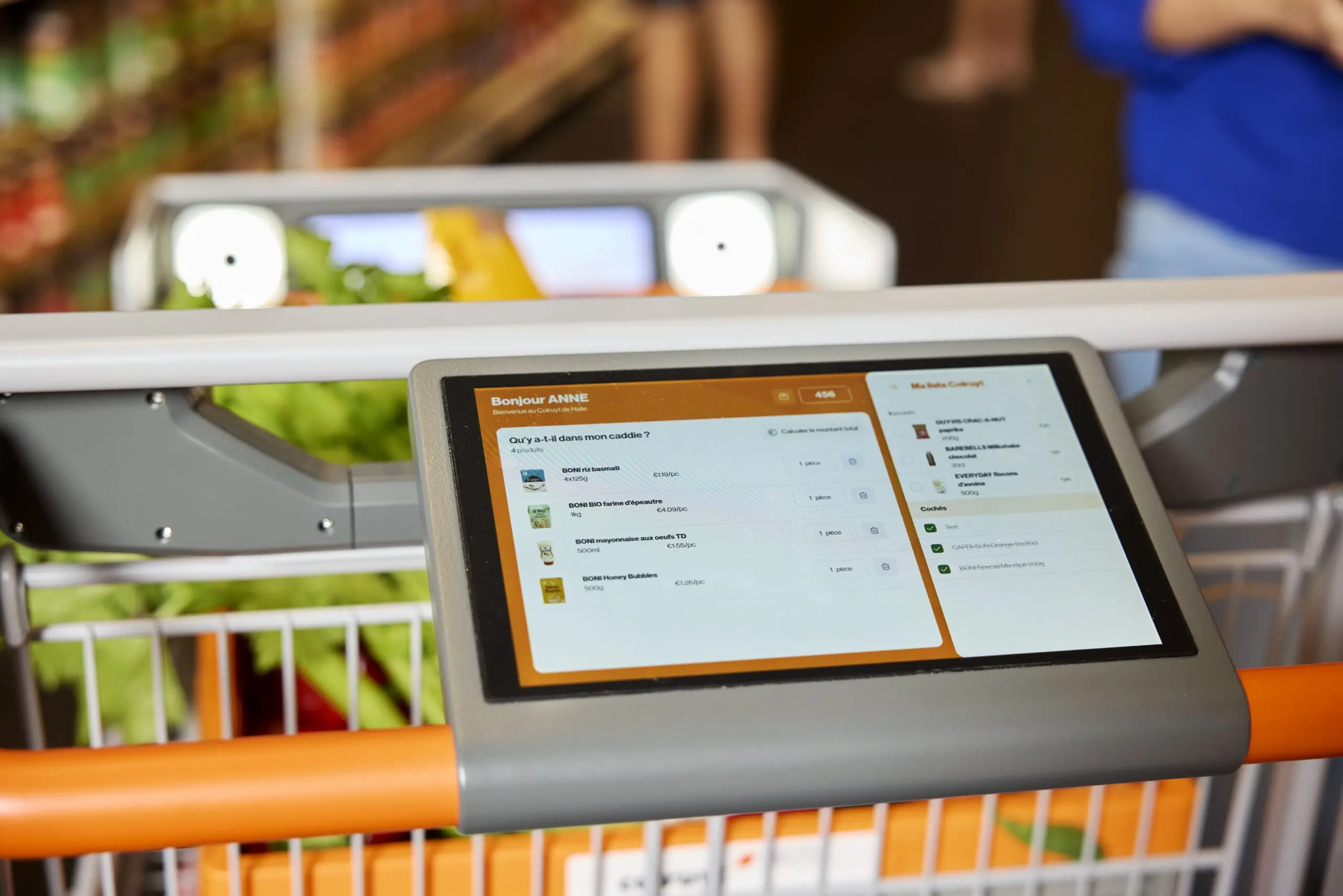 Boodschappenlijstje op Smart Cart