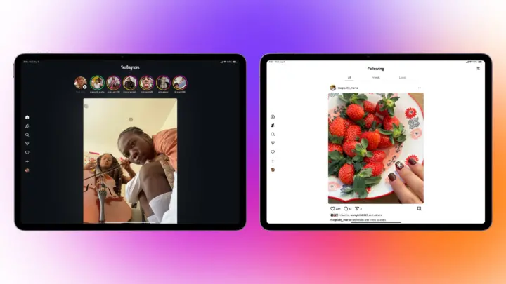 Instagram op iPad startscherm