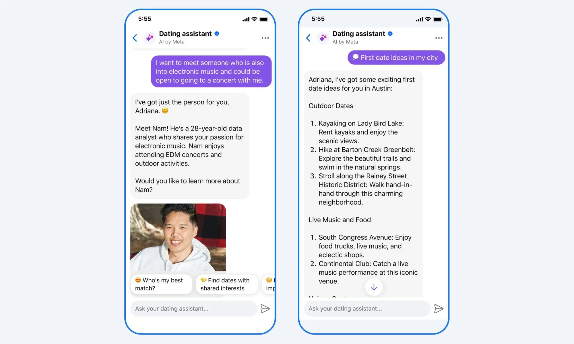facebook dating chatbot