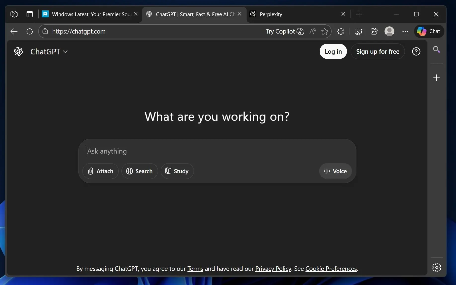 Copilot-alert in Edge
