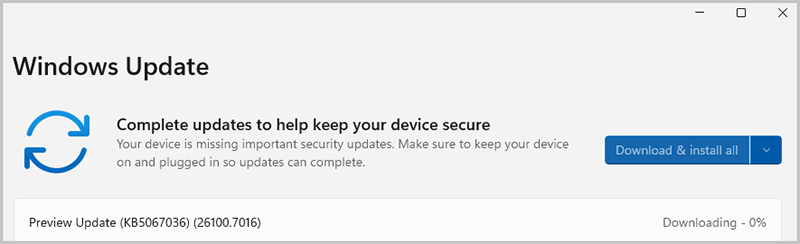windows update simplified