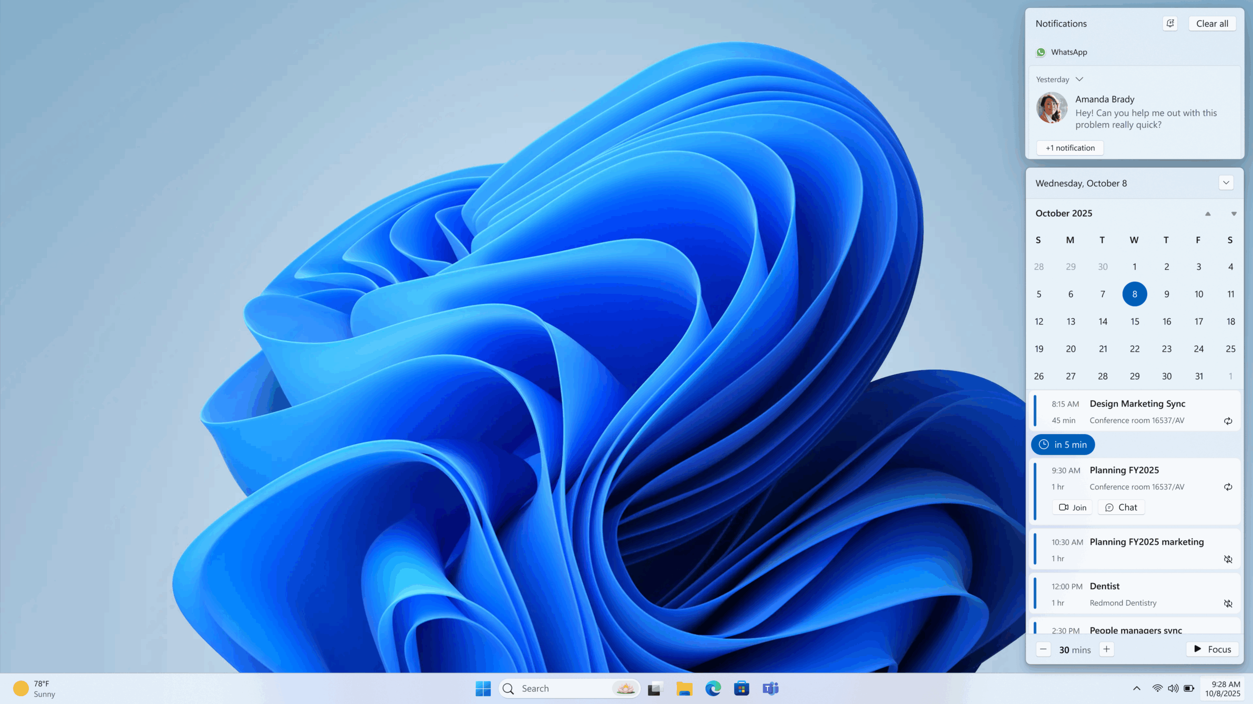Agenda view Windows 11