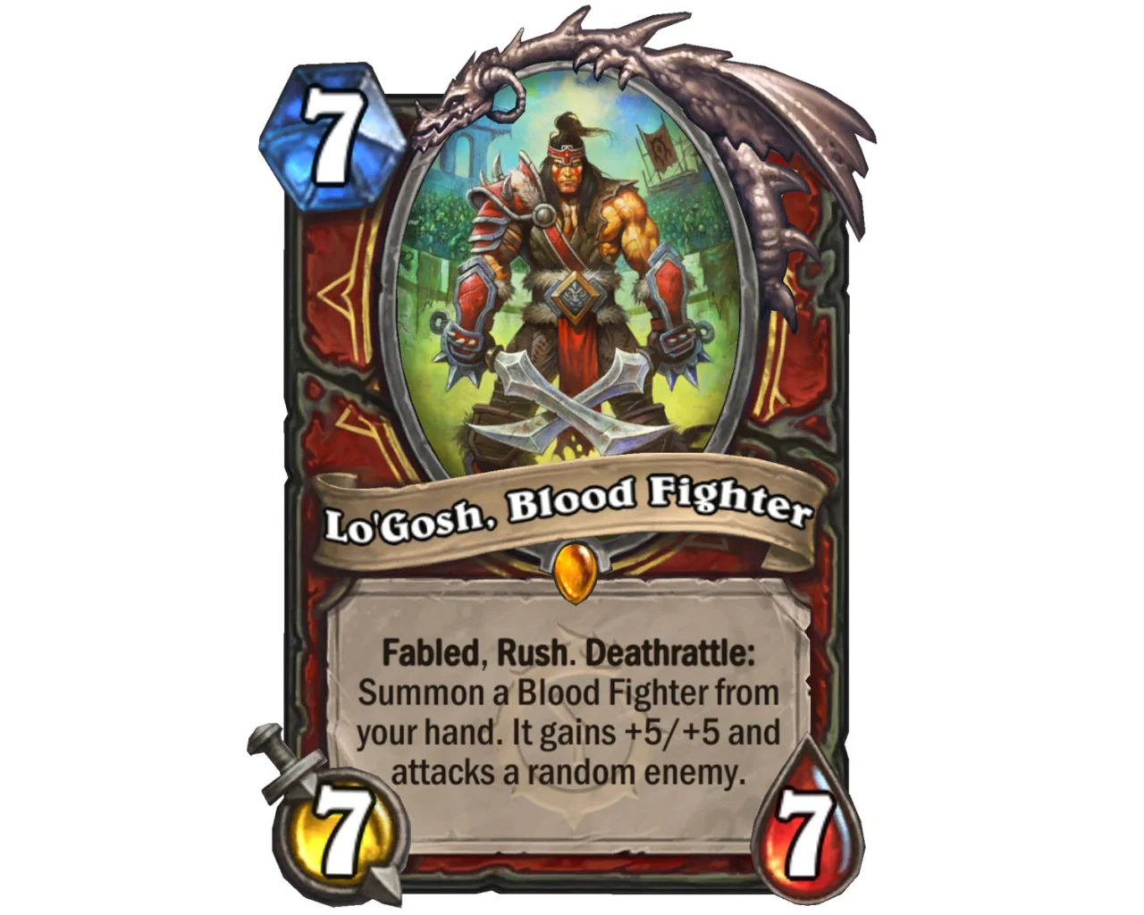 Hearthstone Across the Timeways Lo'Gosh Blood Fighter