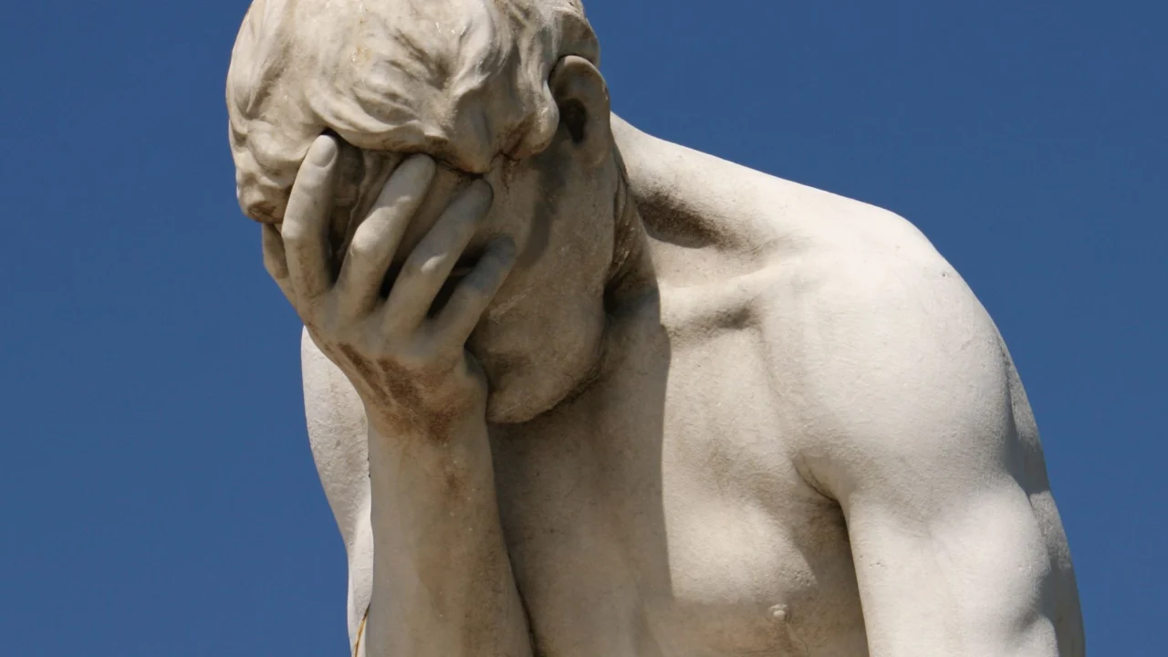 facepalm statue