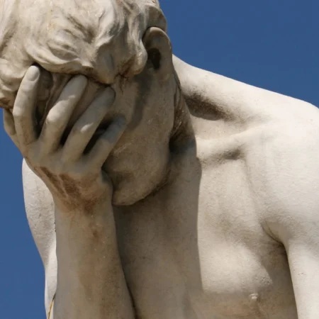 facepalm statue