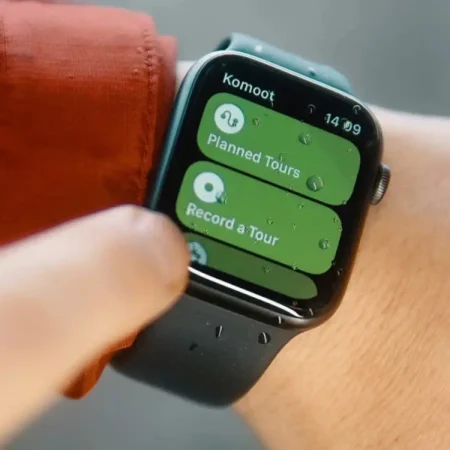 Apple Watch met Komoot-app