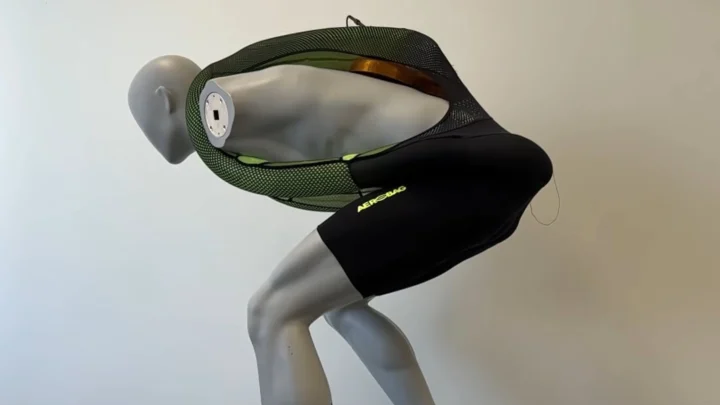 Airbag voor wielrenners