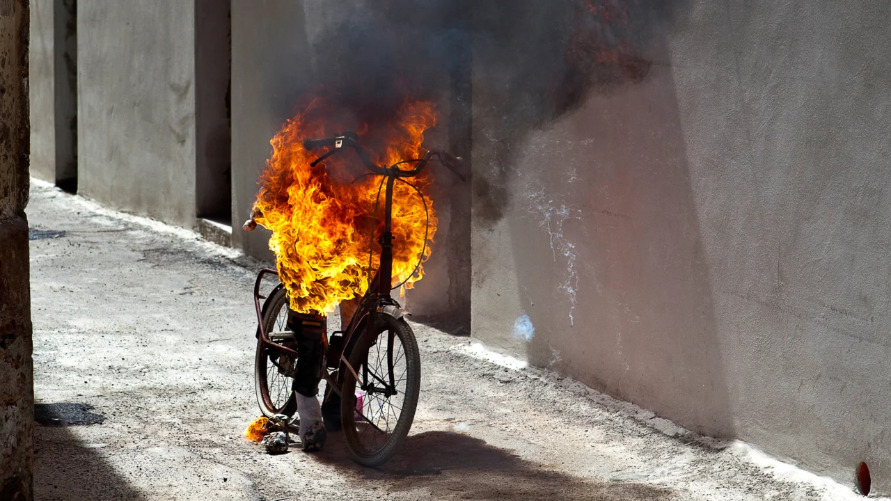 E-bike batterij brand