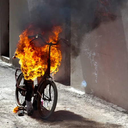 E-bike batterij brand