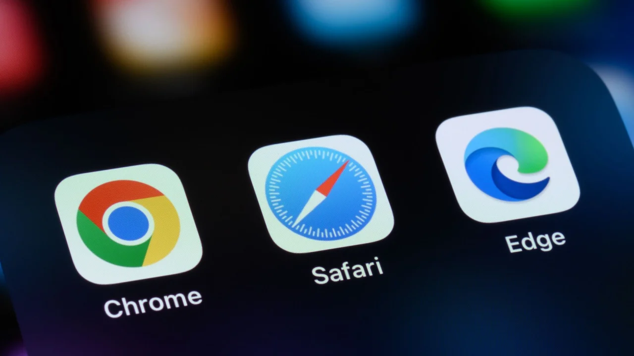 internet browsers Chrome, Safari & Edge