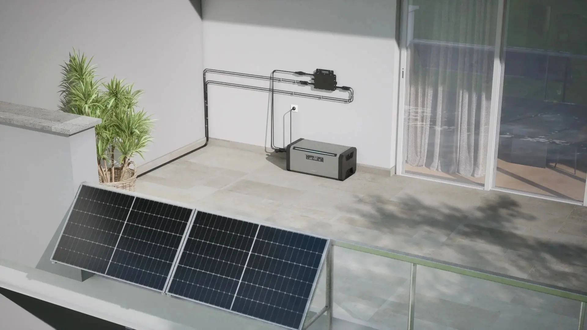 HiBattery 1920 AC zonnepanelen koppeling