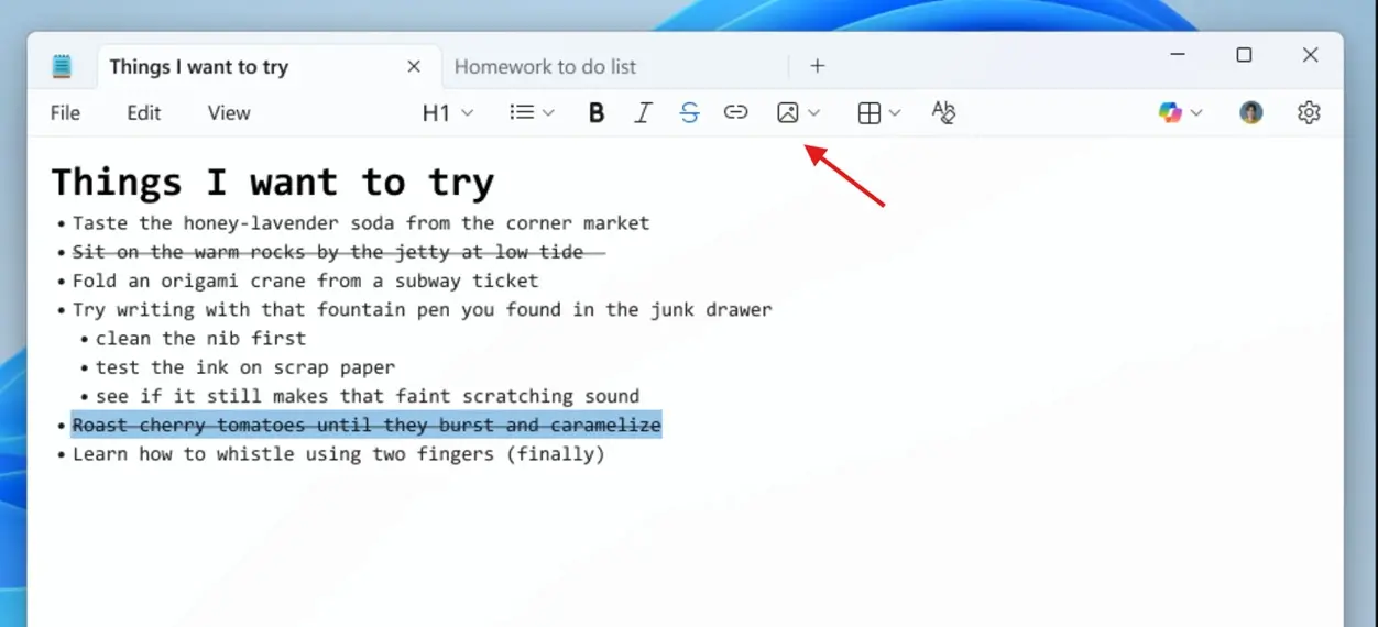 Kladblok afbeelding toevoegen