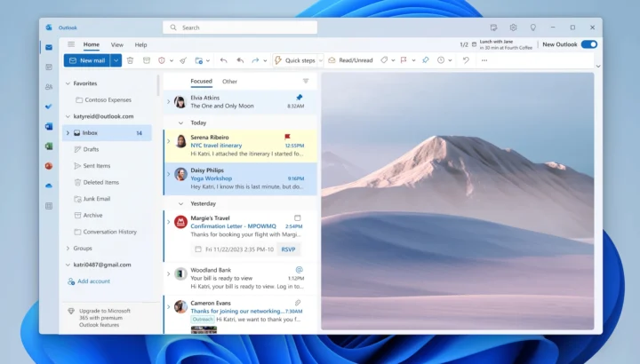 Nieuwe Outlook-app Windows