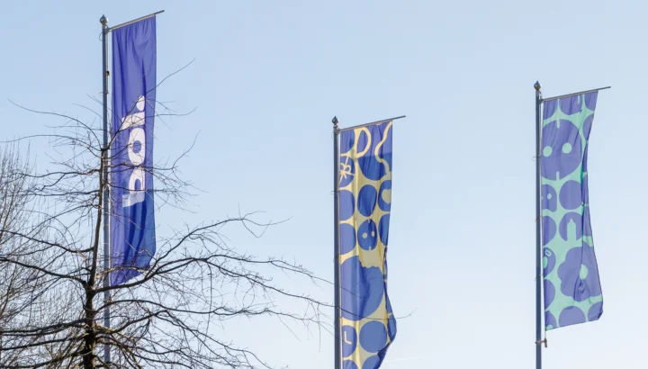 Bol vlaggen bij hoofdkantoor