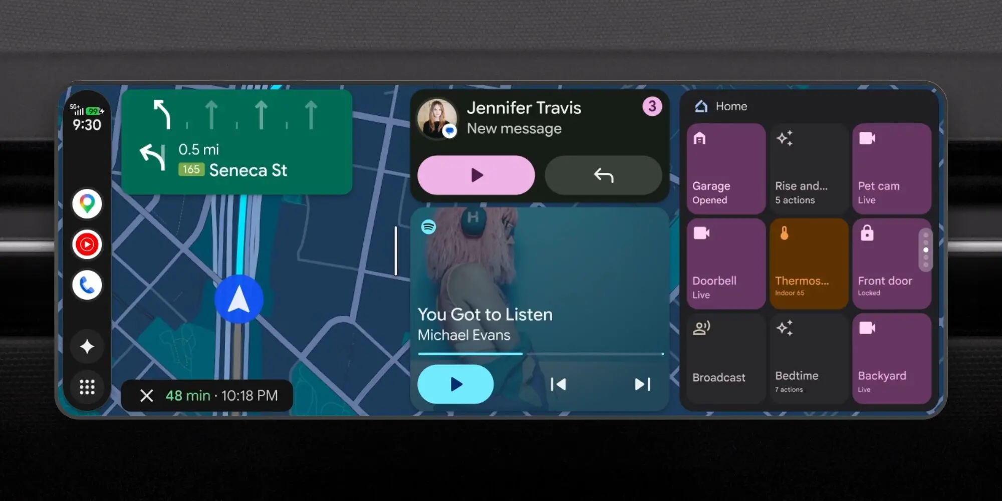 Android Auto widgets