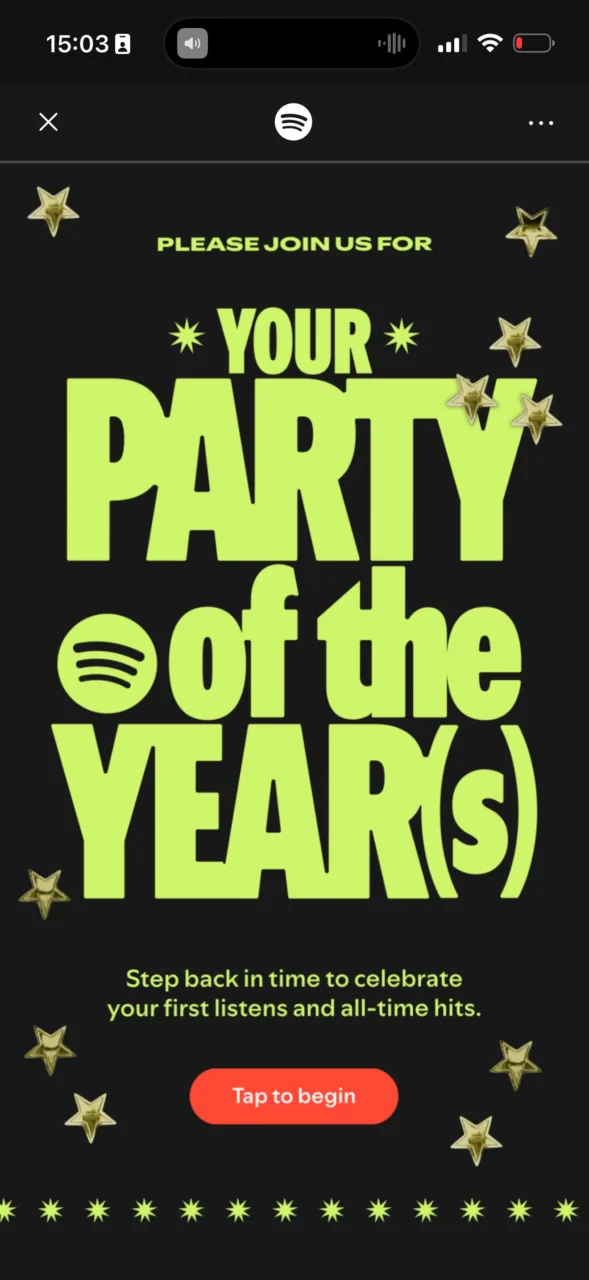 The Party of your Years start