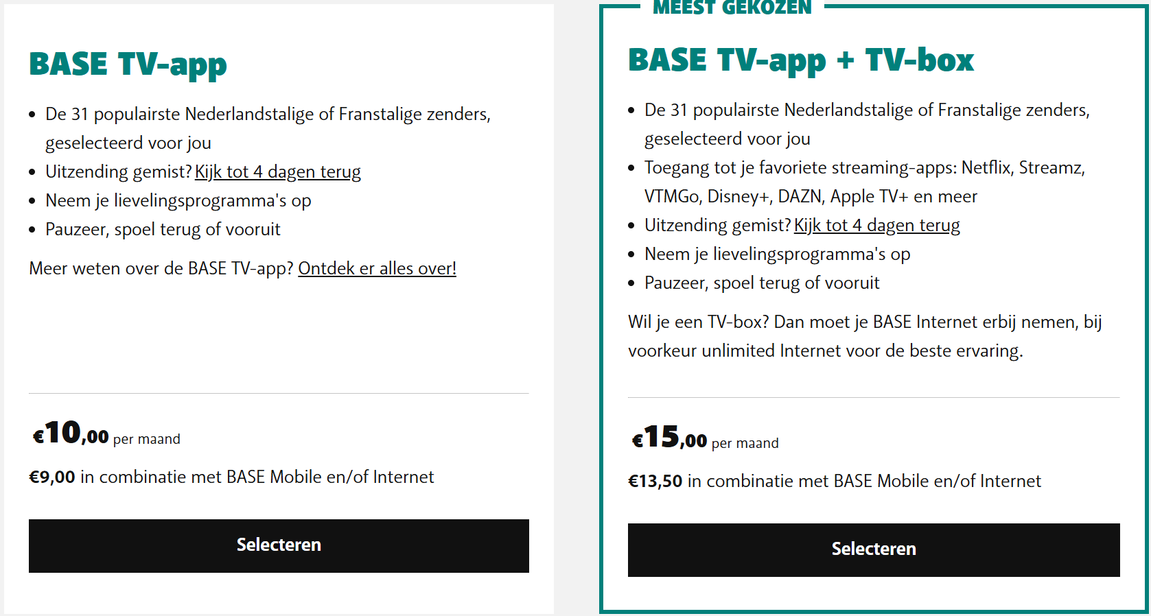 BASE tv terugkijken 4 dagen